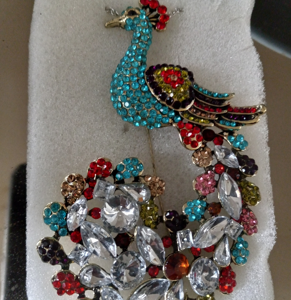 Peacock Brooch